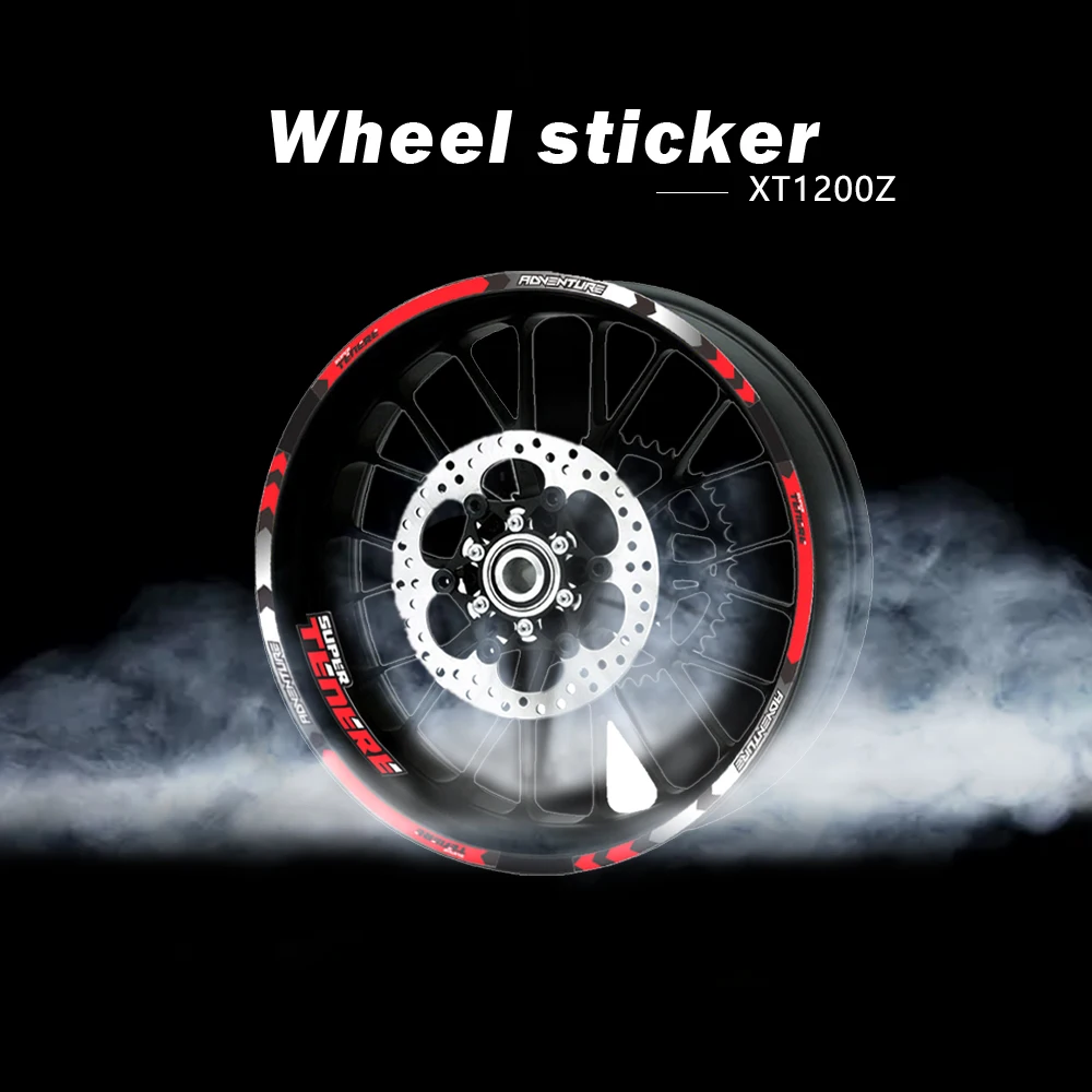 

for YAMAHA XT1200Z SUPER TENERE RAID Motorcycle Reflective decals Wheels Moto Rim Stickers decoration protection rim sticker