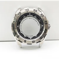 44mm sapphire glass watch case for nh35nh36 movement mechanical watches modified parts stainless steel cases