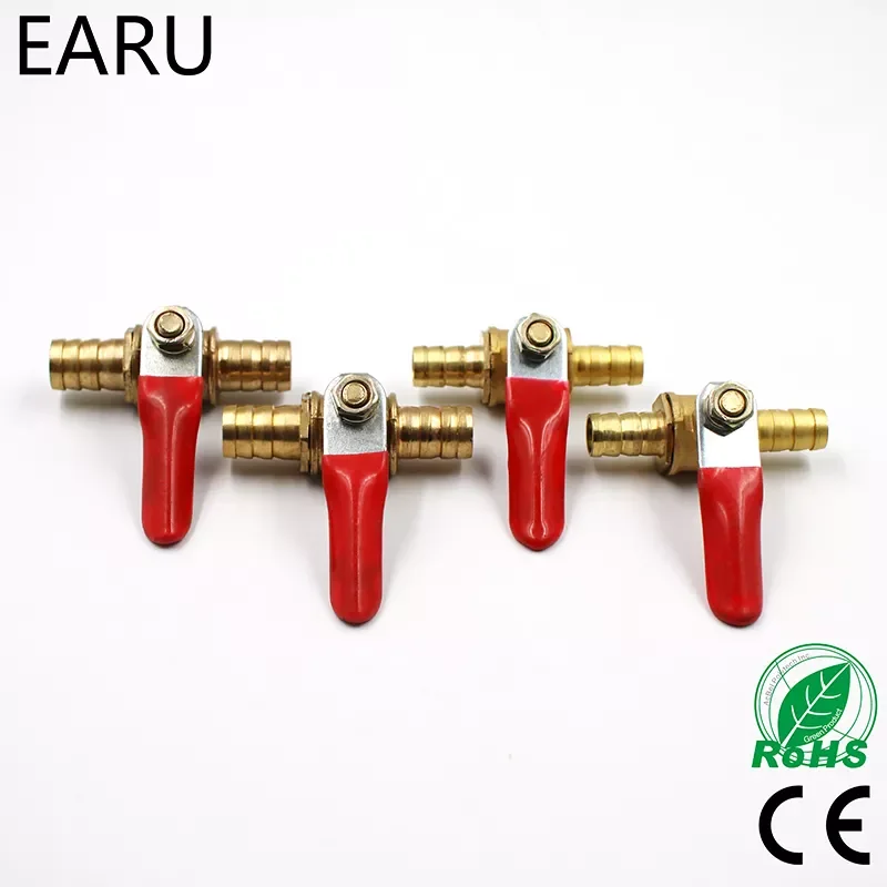 

NEW IN 6mm-12mm Hose Barb Inline Brass Water Oil Air Gas Fuel Line Shutoff Ball Valve Pipe Fittings Pneumatic Connector Controll