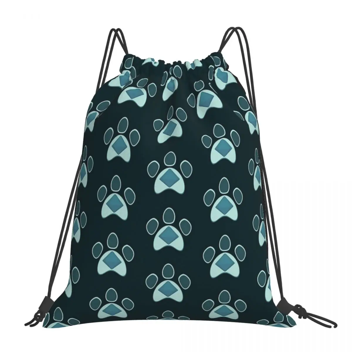 

Glaceon Pawprint Backpacks Casual Portable Drawstring Bags Drawstring Bundle Pocket Sundries Bag Book Bags For Travel Students