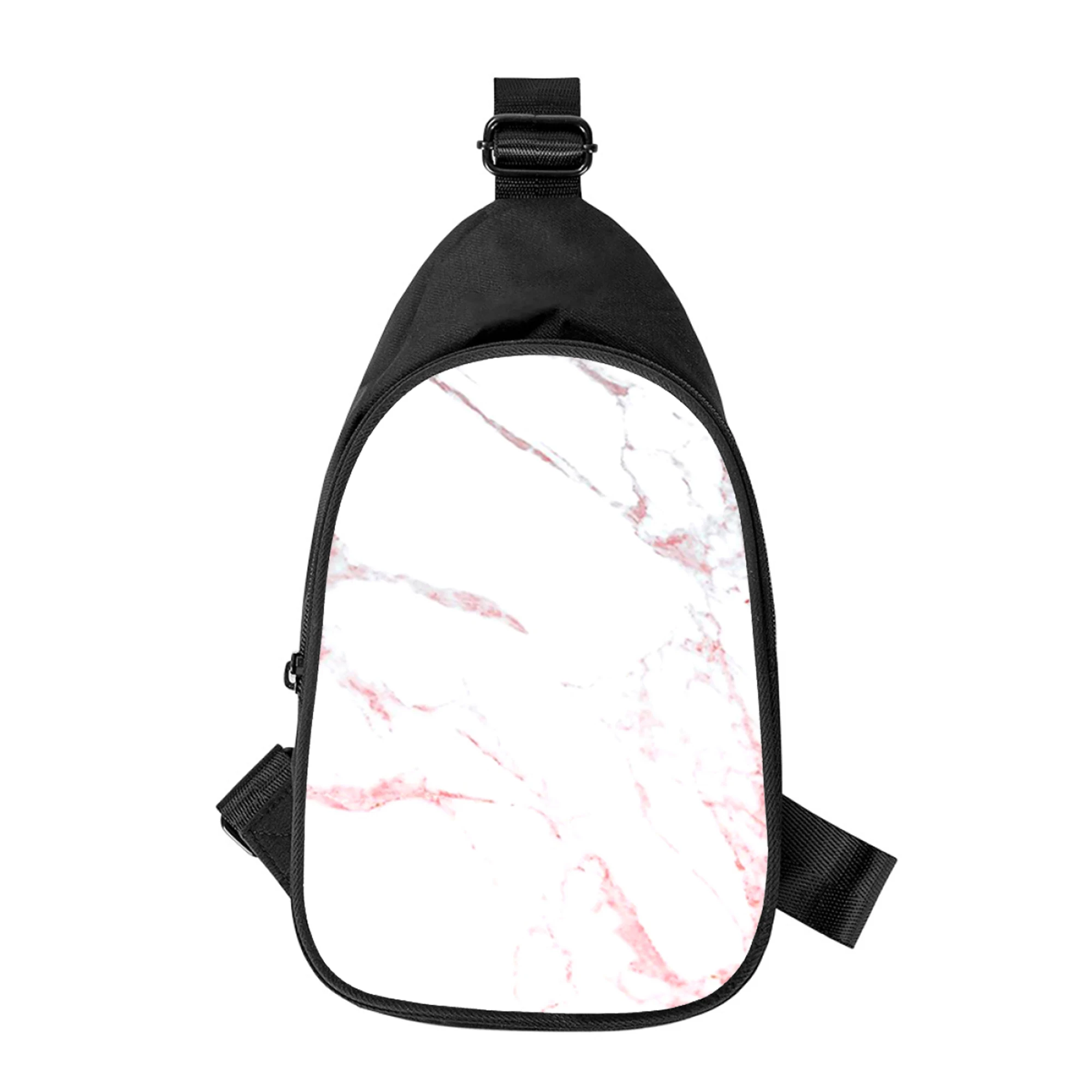 marble stone veins 3D Print New Men Cross Chest Bag Diagonally Women Shoulder Bag Husband School Waist Pack Male chest pack