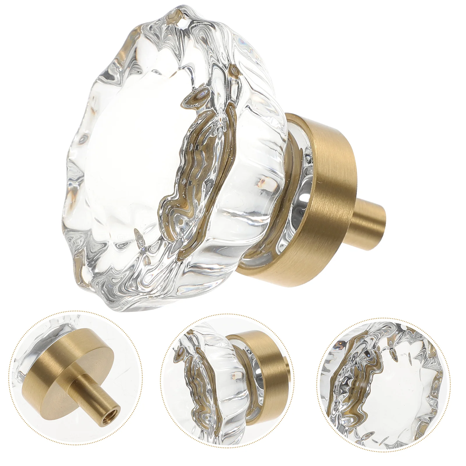 

Crystal Handle Glass Cabinet Knobs Flower Drawer Knob Cupboard Drawer Handles Copper Base Crystal Knob