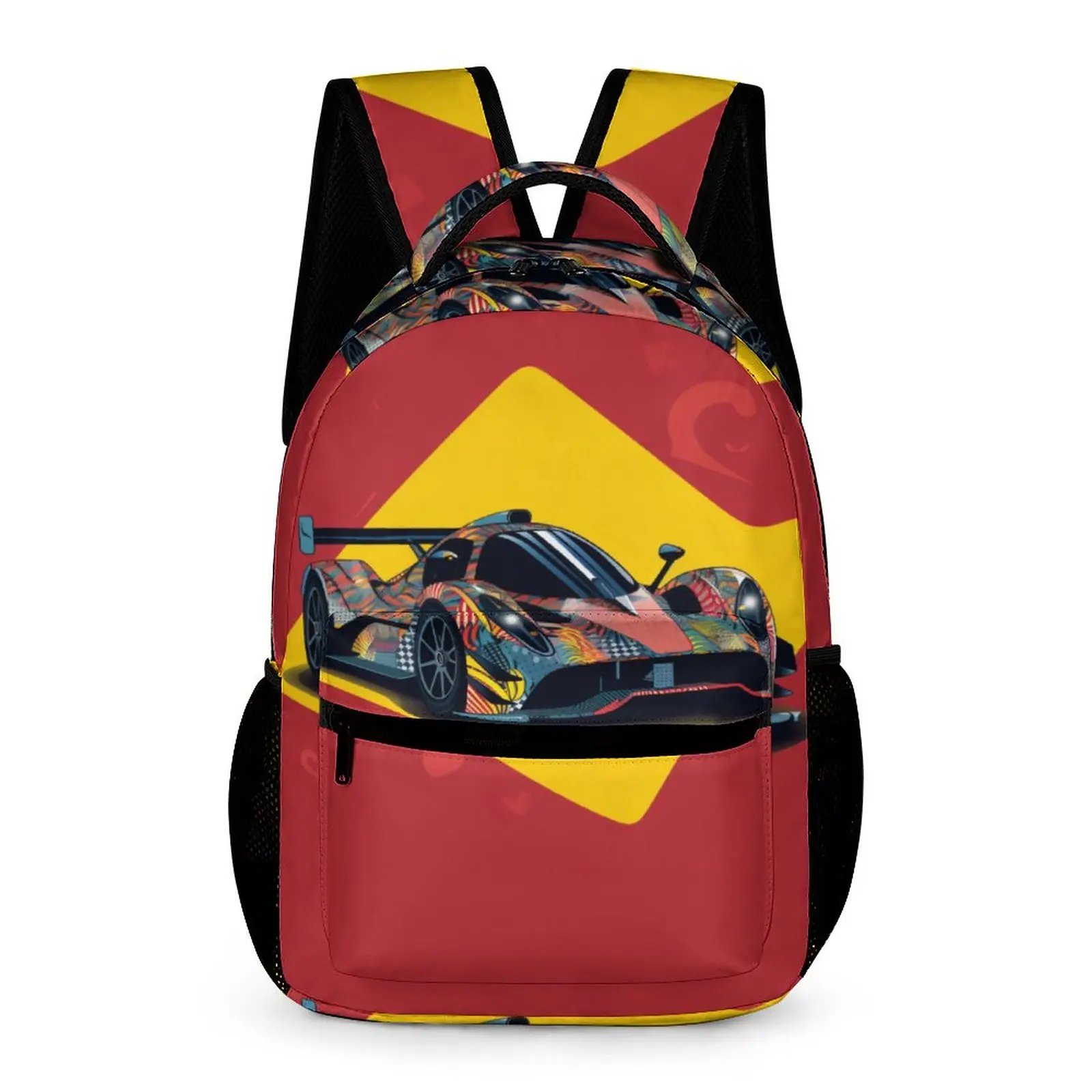 

Dazzling Sports Car Backpack Graffiti Simplified Form Travel Backpacks Unisex Design Big School Bags Modern Rucksack