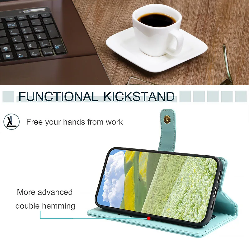 Кожаный чехол-бумажник со шнурком для iPhone 15 Pro Max 14 Plus 13 12 Mini 11 X XS XR SE 2022 8 7 6 6S