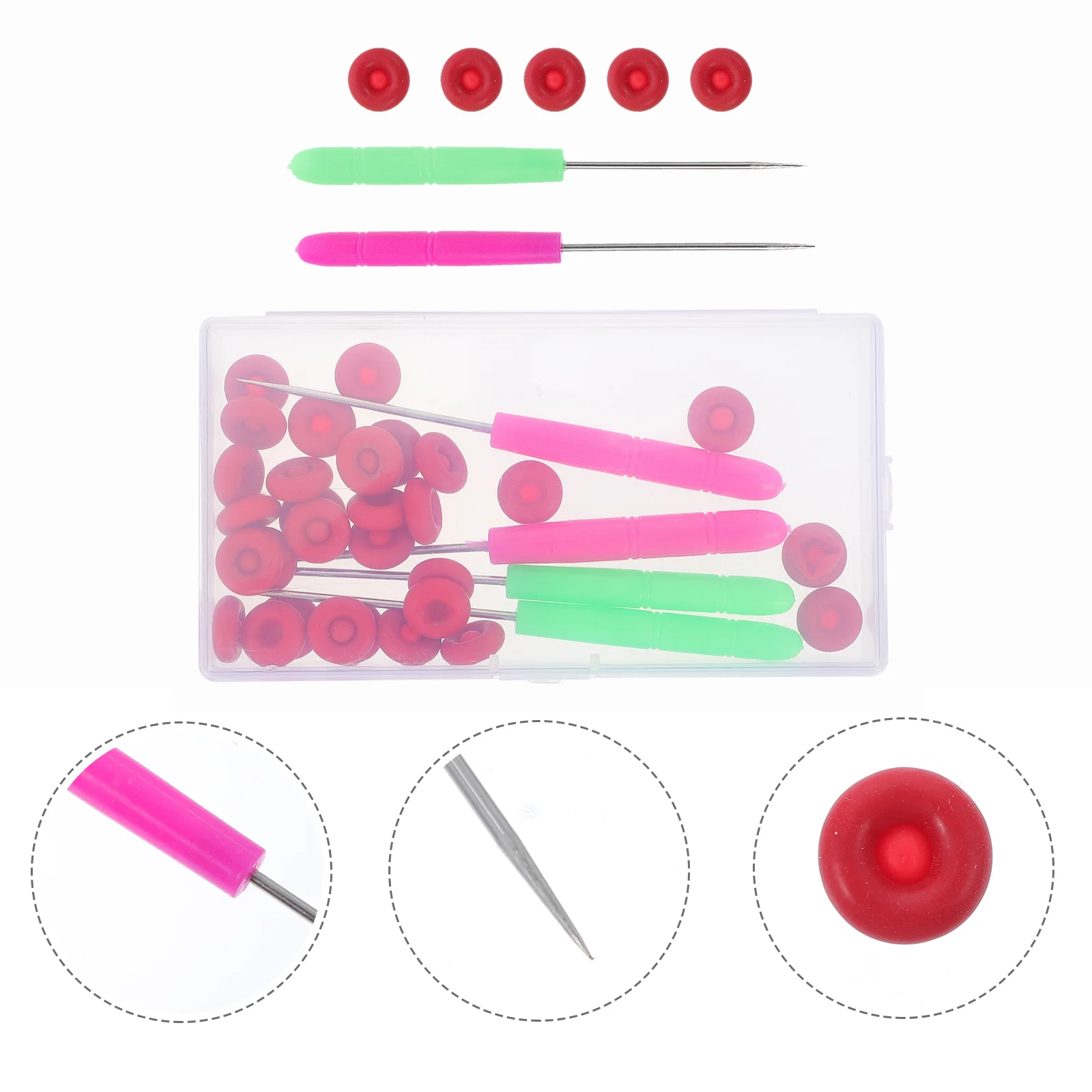 

34 Pcs Glue Mouth Protector Poke Needle Caulk Contractor Cap Leak- Proof Sleeve Caulk Saver Caps