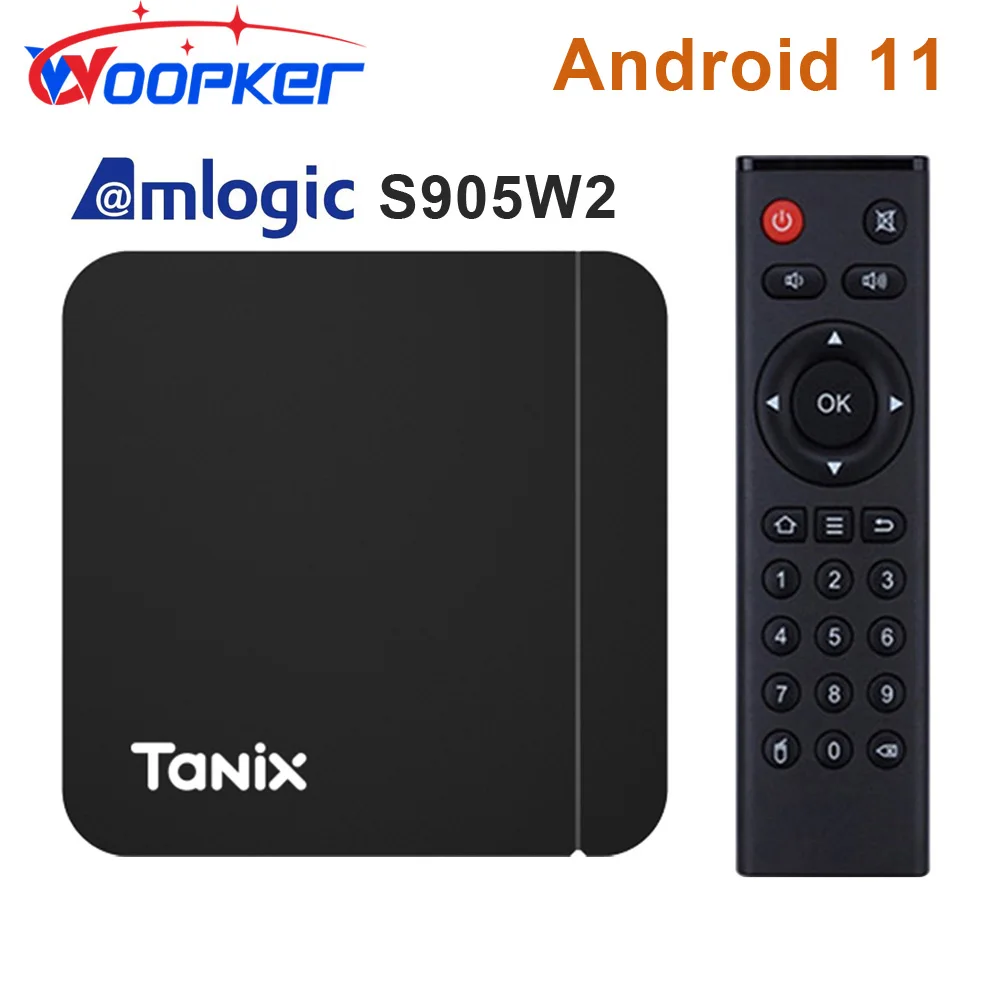 Tanix W2 Smart TV Box Android 11 S905W2 2.4G 5G Dual Wifi 100M Bluetooth TVBOX 4K Media Player Set Top Box