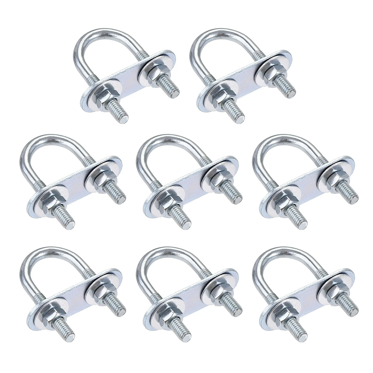 Uxcell 8 комплектов M6 U-Bolt стальные круглые U-образные трубы зажимы крепежи с