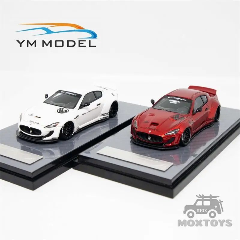 YM Model x Auto Bran 1:64 LB-Works Maserati GT S Metal red /white Limited 299 Resin Model Car