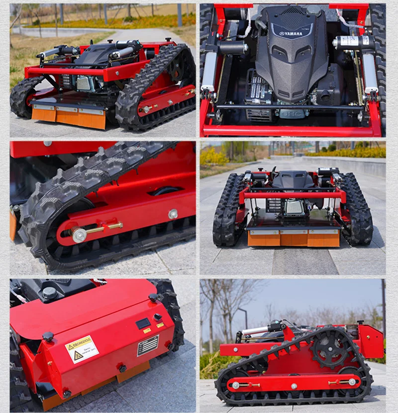 Remote control Lift Lawn Mower crawler Weeder garden wasteland weeding cutting grass Gasoline Self-propelled hybrid trimmer