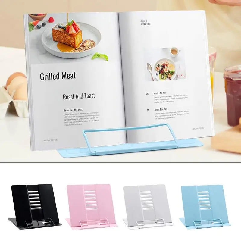 

Metal Book Stand Multifunction Metal Easel Stand For Picture Frame Decorative Plate Book Photo Anti-Slip Display Dish Rack