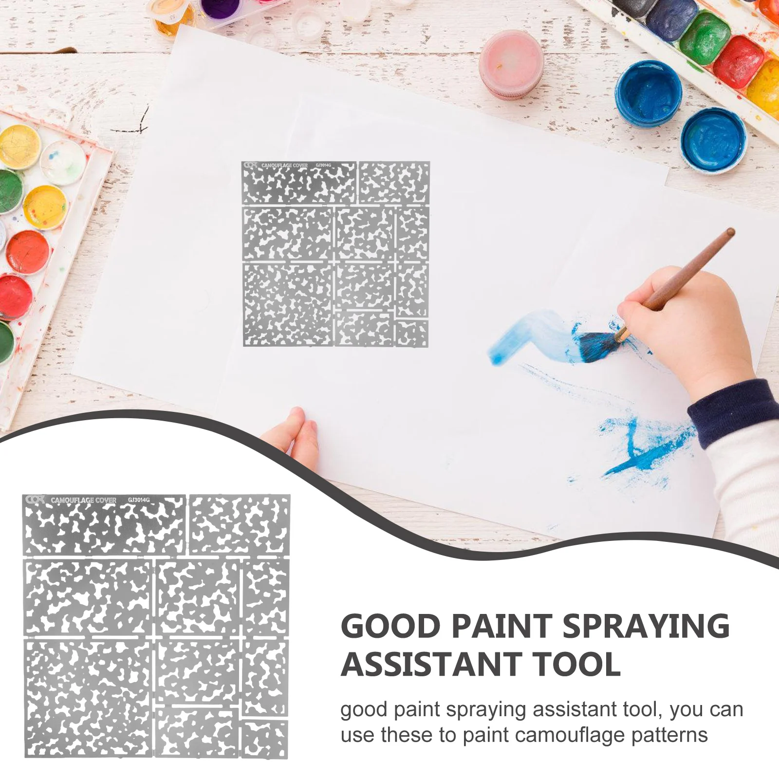 Камуфляжная распылительная доска многоразовые шаблоны для распыления полые