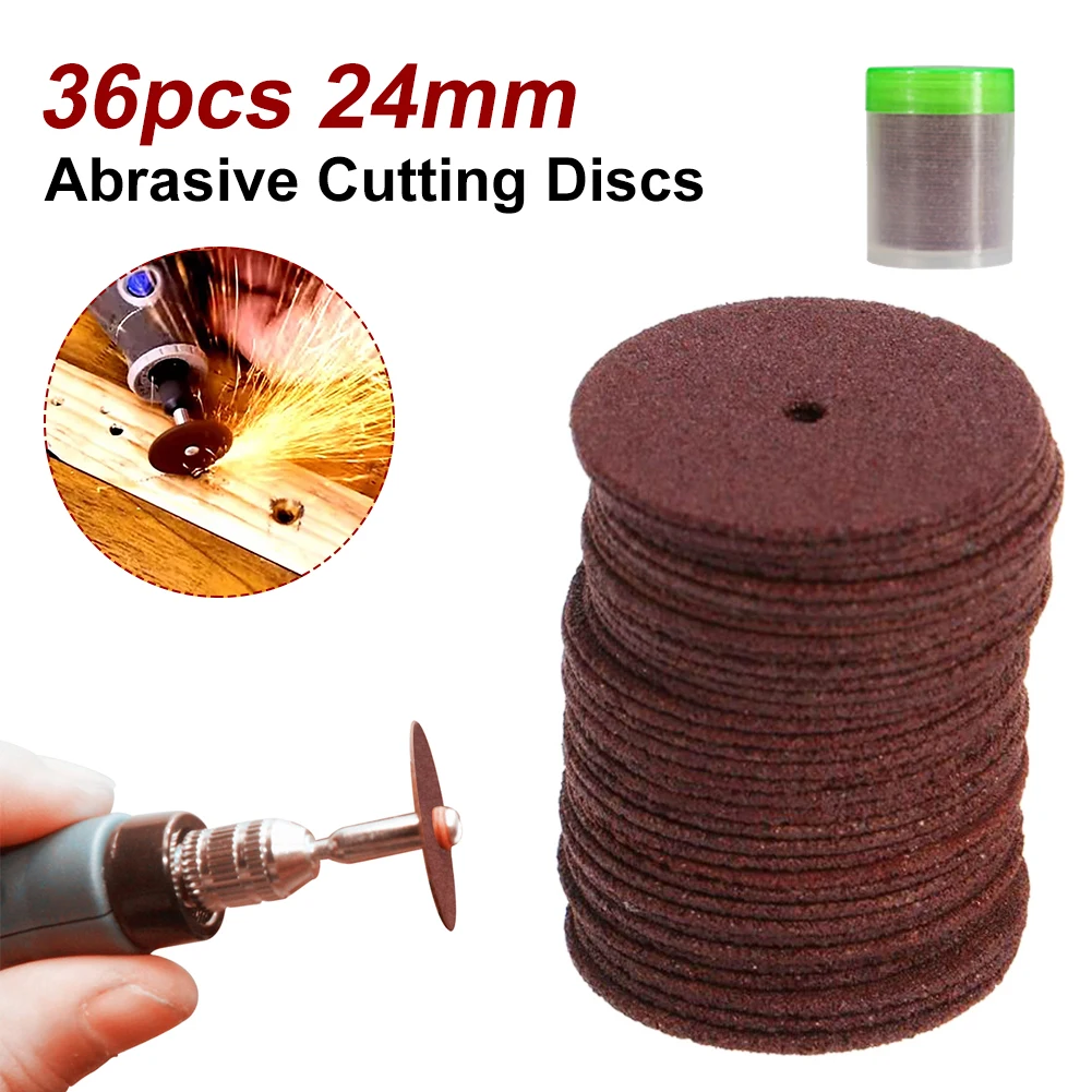 

36pcs 24mm Abrasive Disc Cutting Discs Reinforced Dremel Accessories Cut Off Grinding Wheels Rotary Blade Disc Cuttter Tool