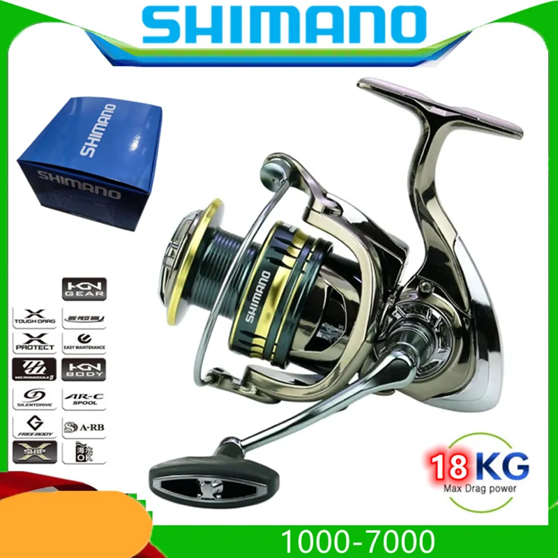 

SHIMANO Spinning Fishing Reels 1000-7000 Ultralight Metal Spool Carbon Fiber Frame Saltwater/Freshwater Tackle,Max Drag 18kg