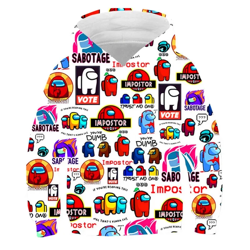 

Spring 3D Among Us Sweatshirt For Boys Impostor Graphic Kids Impostor Graphic Hoodies 1-14 Years Children Among Us Hoodies