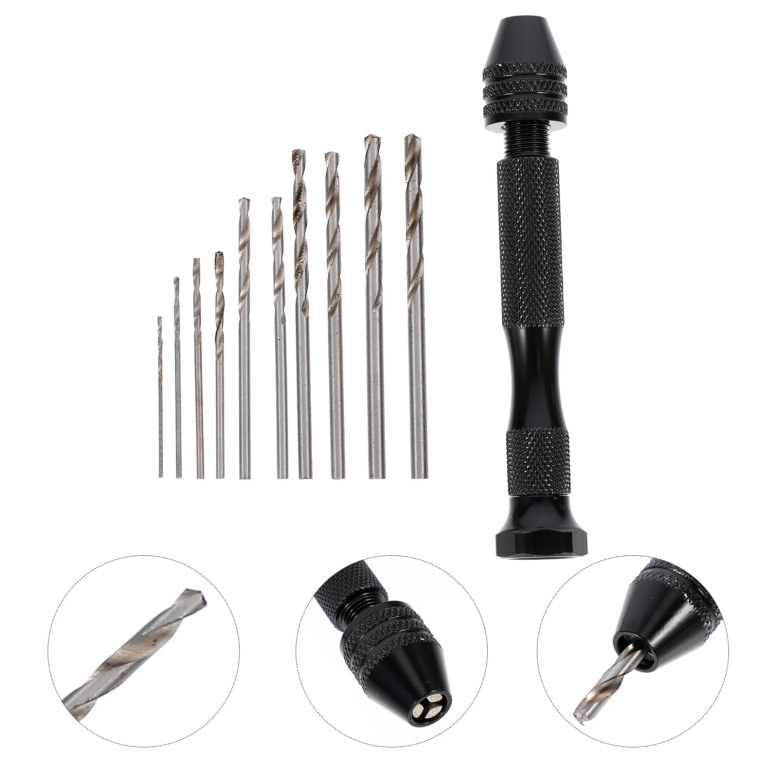 

1 Set Practical Hand Drill Tool Professional Manual Drill Set Rotary Tools with Drill Bits