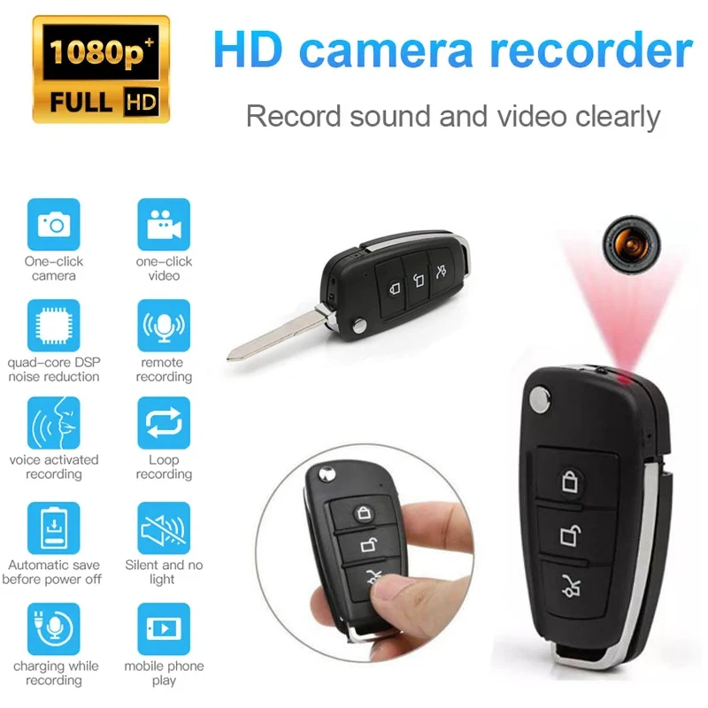 

Mini Keychain Camera DVR Micro Espia Oculta Car Key Voice Recorder Invisible Espion Spia Tiny De Seguranca Body DV Spiacam