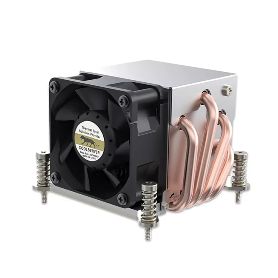

COOLSERVER R63 4 Heatpipe 2U Server CPU Cooler Workstation Computer Cooling Fan for Intel LGA2011 1700 115X AMD AM4
