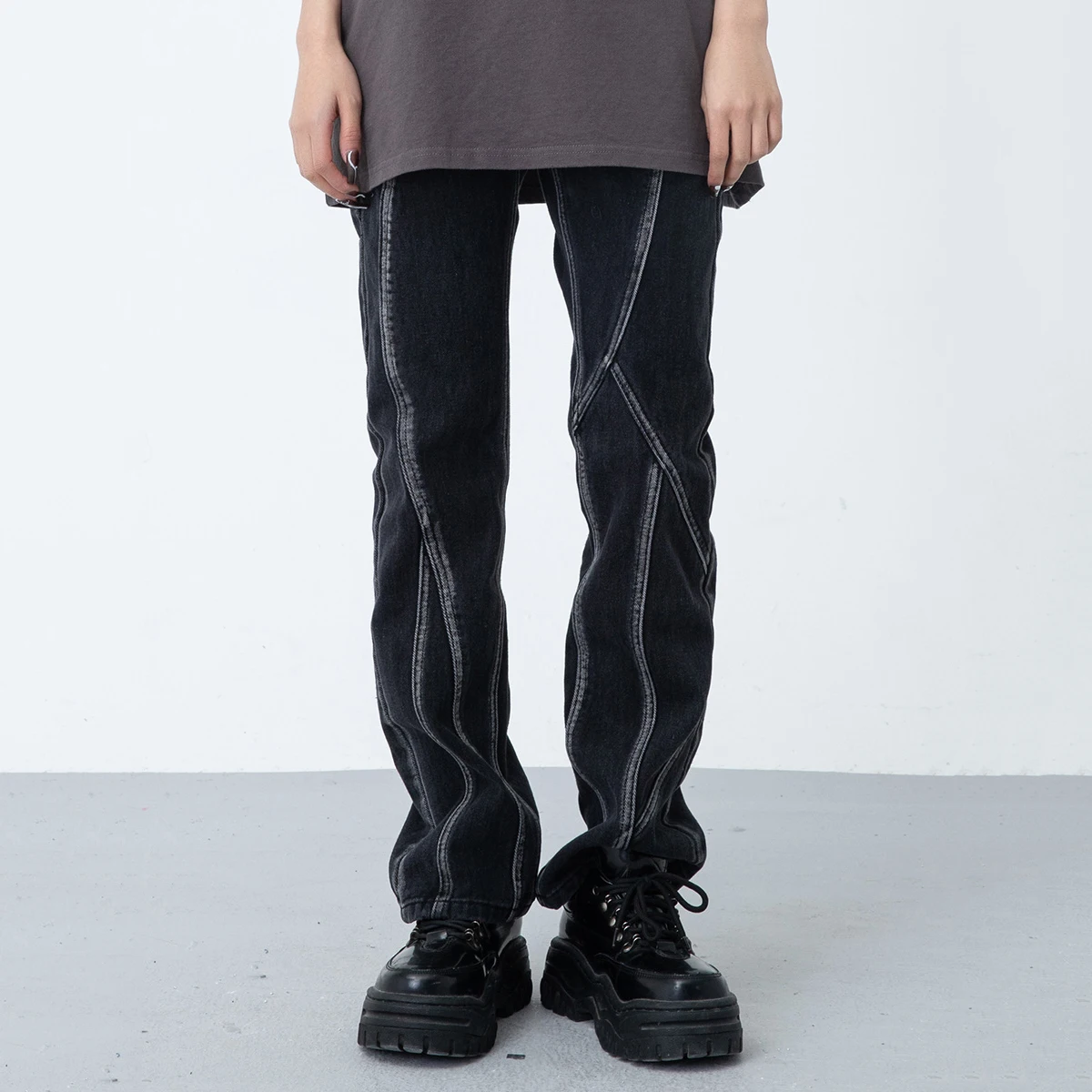 Four Seasons Men's Jeans High Street Straight Pants Retro Loose Pants Y2k Men's Pants Fashion Men's Fashion Men's INS Hot Sale