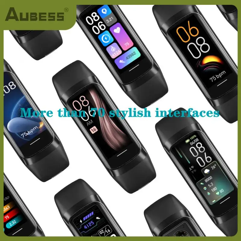 

2/3/5PCS Men Fitness Bracelet Color Screen Ecg Heart Rate Sleep Nap Smart Band Waterproof Long Standby Smartwatch Silicone