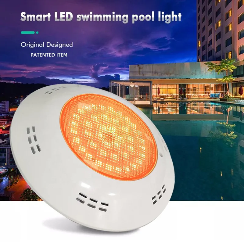 Luces subacuáticas para piscina, luces de 12V con cambio de color, impermeables IP68, montadas en la pared, RGB, material uv-anti PC, PAR56