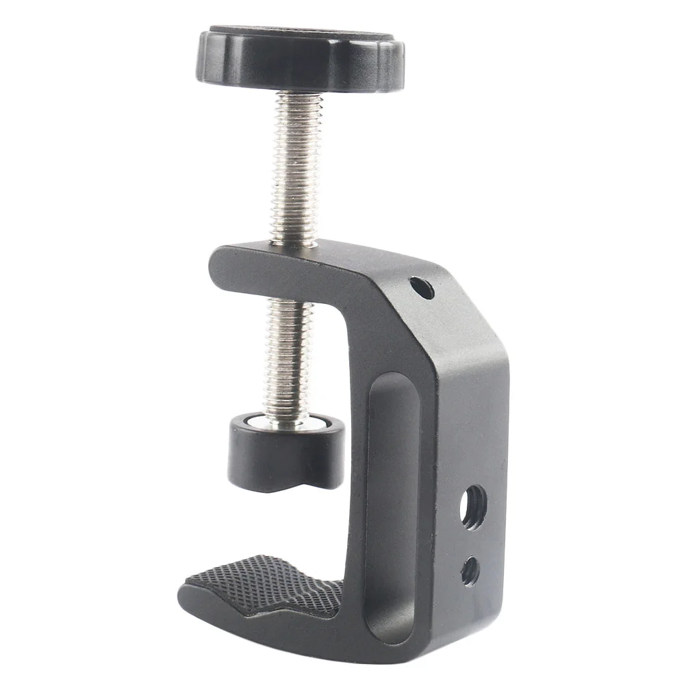

C Clamp Mount Camera Clip Stand Fixing Adjustable Clamps Tabletop Alloy Bracket Holder Light Table Desk Dslr Flashlight