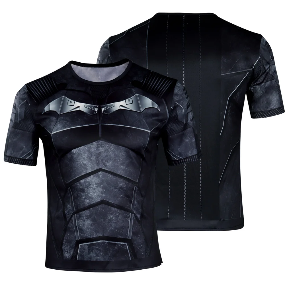 

Футболка для косплея Брюса Уэйна, Летняя Повседневная рубашка с коротким рукавом для взрослых, карнавальный костюм на Хэллоуин