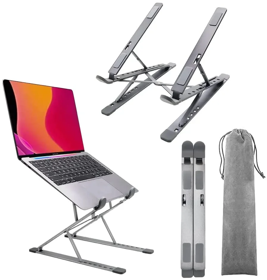 

Laptop Stand Aluminium Foldable Macbook Pro Air Support Bracket Adjustable Notebook Holder Tablet Base For PC Computer