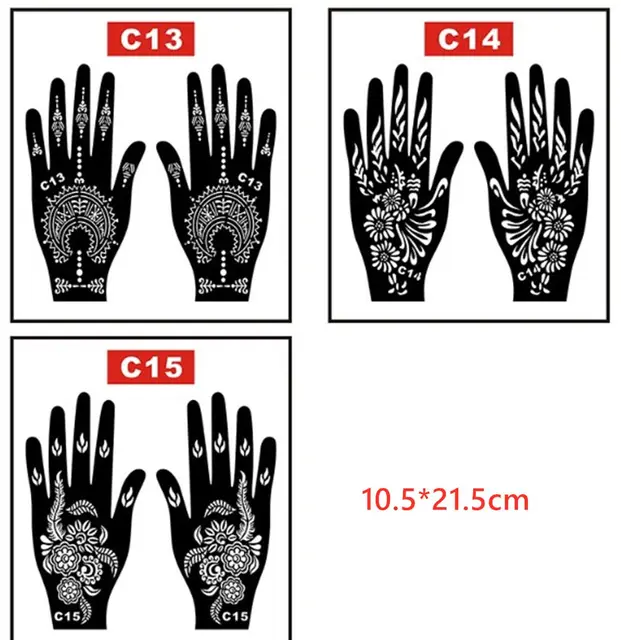 DIY Airbrush Face Paints Hollow Drawing India Henna Kit Temporary Decal Tattoo Stencils Body Art Template 4
