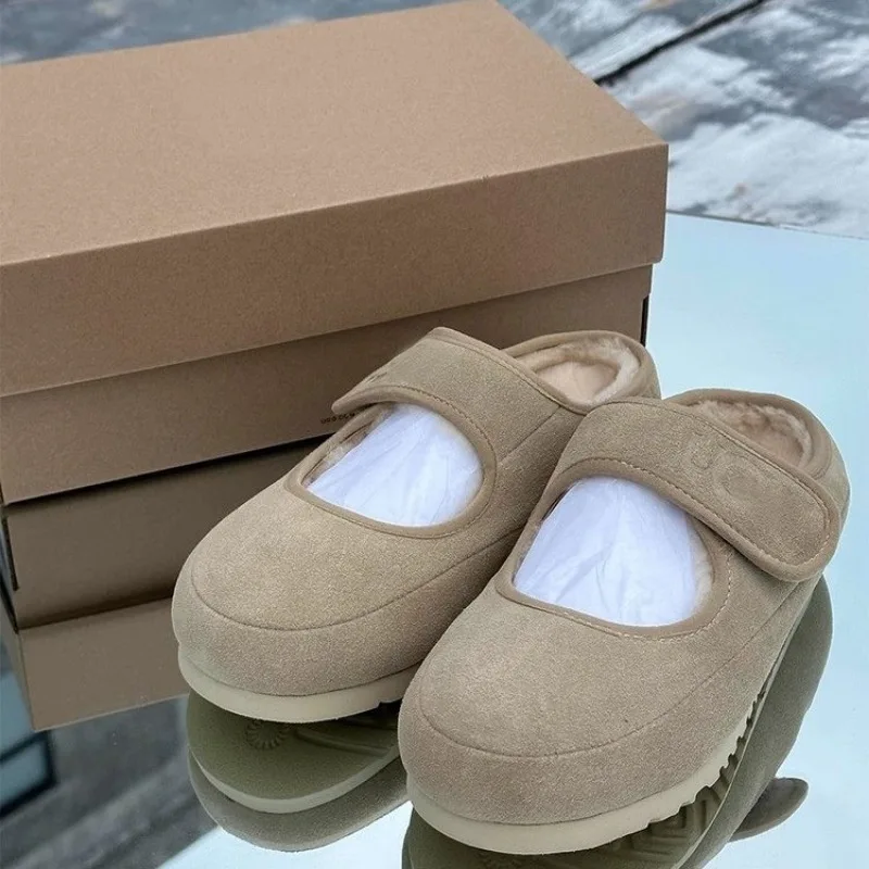 Женская мода Baotou хлопковые зимние новые замшевые противоскользящие