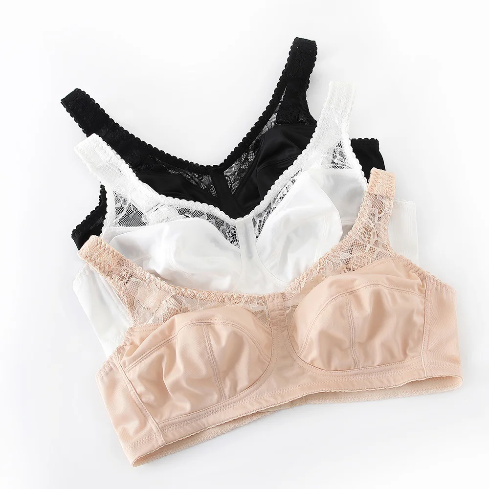 Summer Bra Plus Size Bra For Women Soft Full Cup Plus Size Bra Women Wireless Unlined Bralette Underwear B C D E F G H I