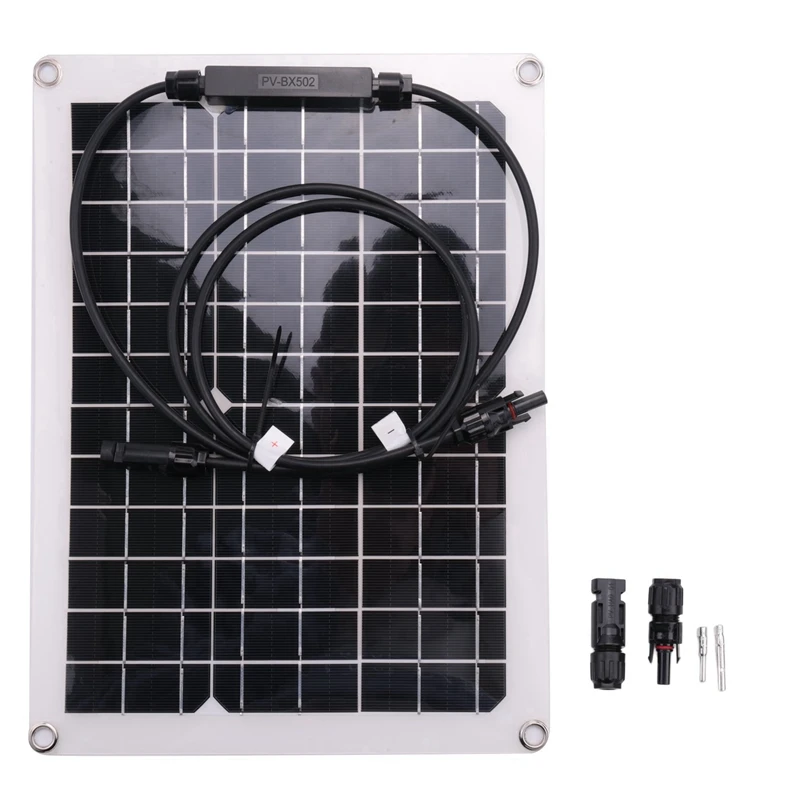 

Портативная монокристаллическая солнечная панель, 2x30 Вт, 18 в, автомобильное зарядное устройство для аккумулятора RV