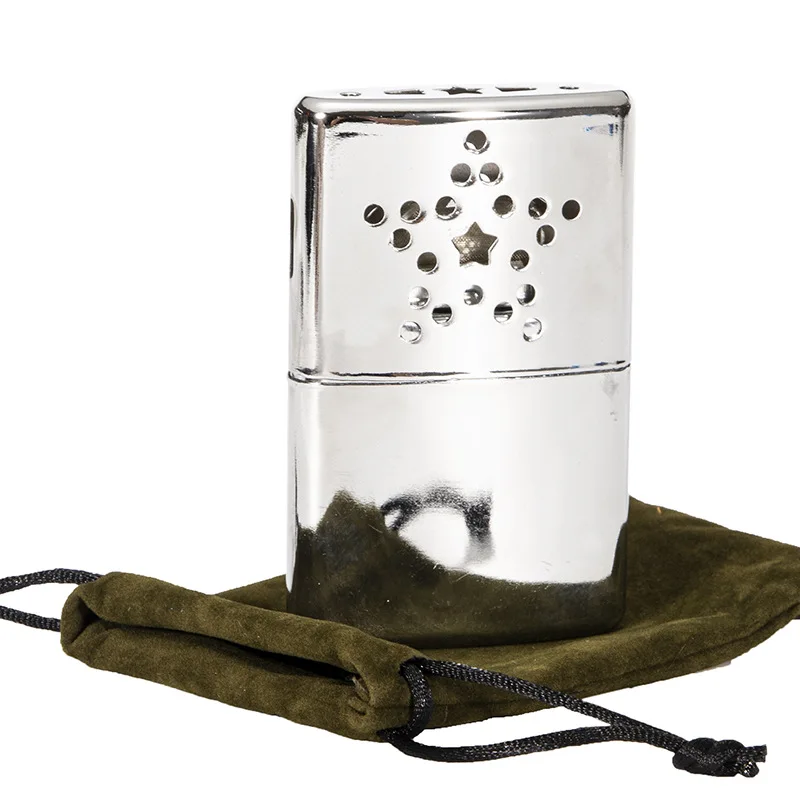 

Portable Fuel Hand Warmer Reusable Standard Pocket Handy Hand Heater Outdoor Fishing Camping Kerosene Handwarmer with Pouch