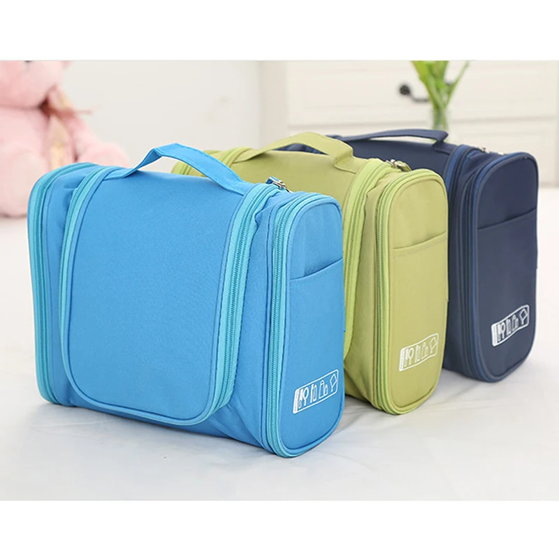 

Waterproof Travel Organizer Bag Nylon Unisex Women Cosmetic Bag Hanging Travel Makeup Bags Washing Toiletry Kits Storage Bags