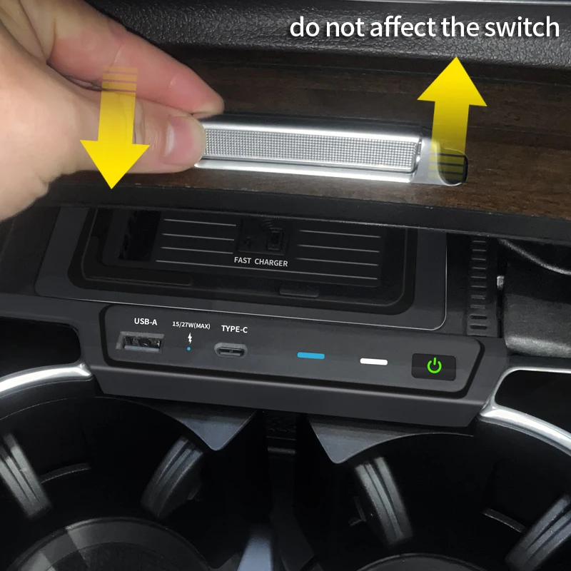 Беспроводное зарядное устройство 15 Вт для Mercedes Benz gle w167 c167 V167 gls x167 400d 350/amg 450 2022 QI USB