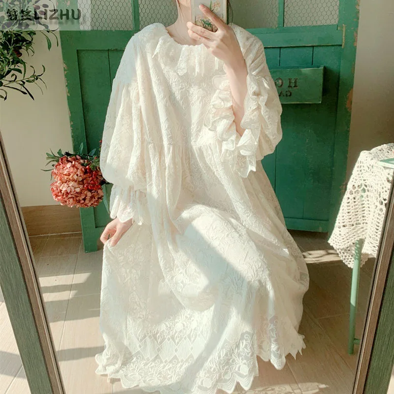 Милое женское весеннее Ночное платье однотонные женские ночные рубашки с