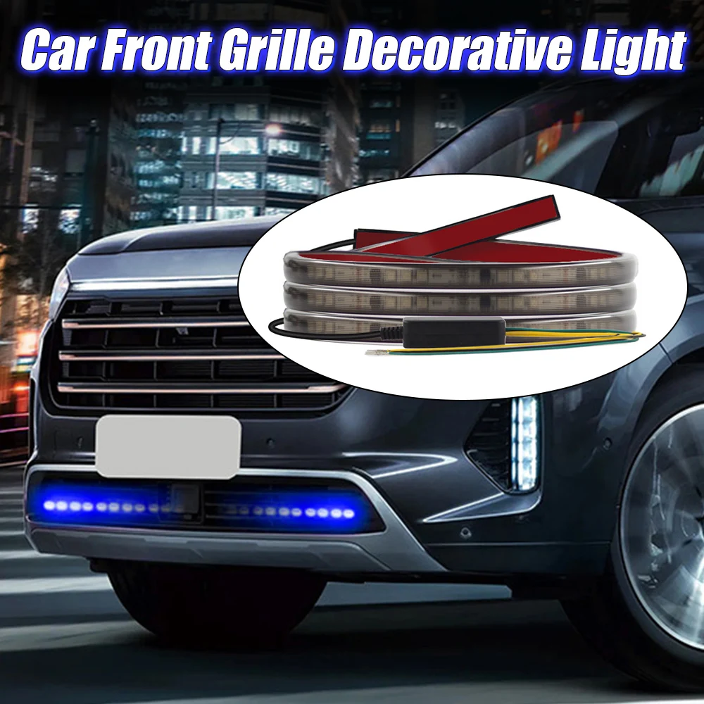 

24V 12V RGB Lights Car LED Strips Grille Decorative Flashing Taillights Turn Signal Lamp DRL Lights Truck 4WD Auto Accessories