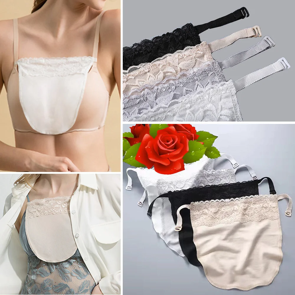 

2023 New Modal Tucked-In Bust Tube Top Fake Collar For Women Lace One Piece Fake Collar For Women'S Low Cut Clothing