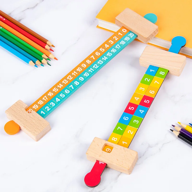 

Math Toys Children's Addition and Subtraction Teaching Aids Digital Decomposition Ruler Math Arithmetic Teaching Aids Puzzle
