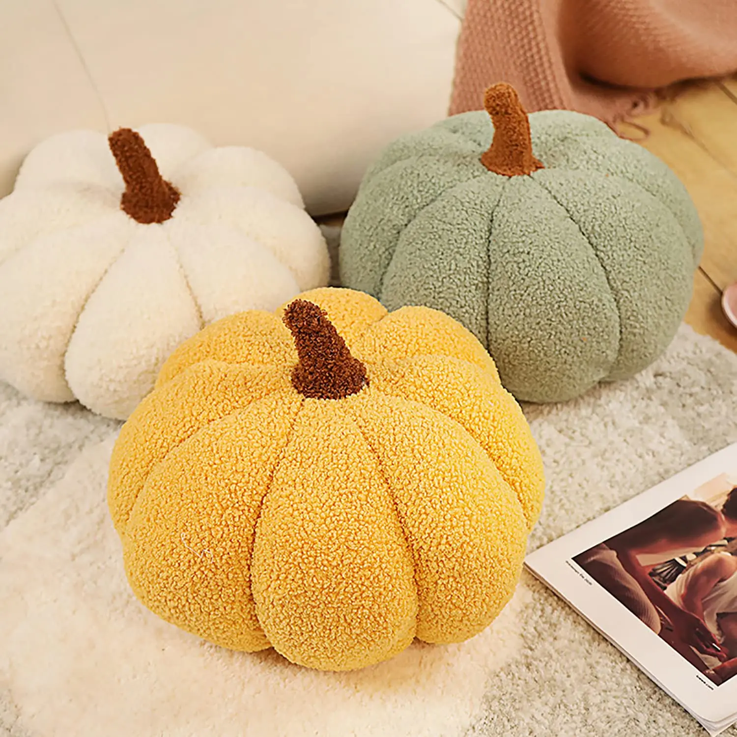 Cushion Plush Toy Cartoon Warm Bedroom Cushion Pillow Hallow