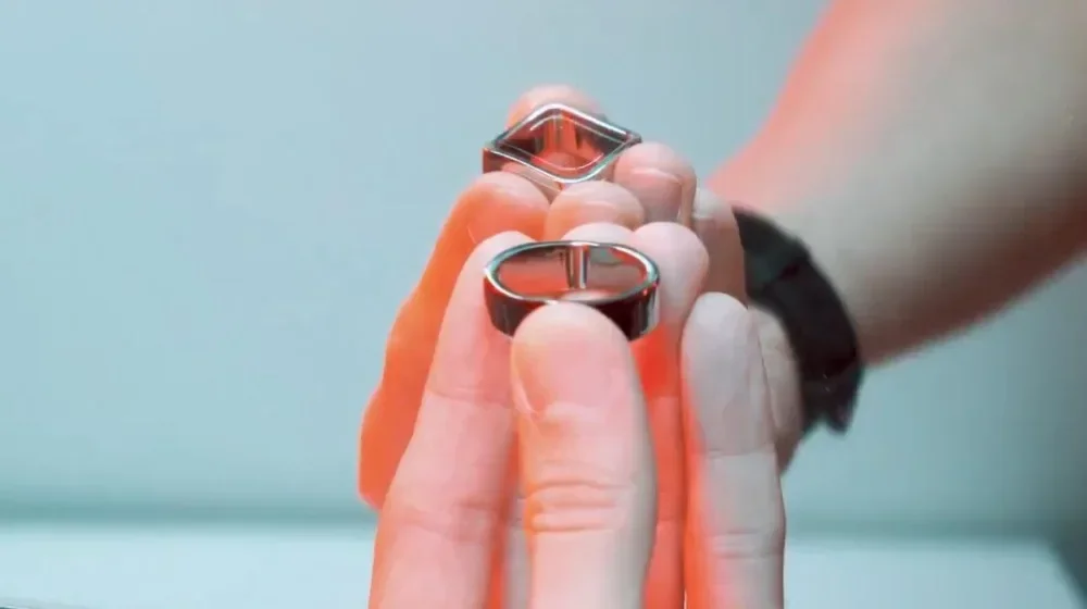 Кольцо Ambi (серебристый/черный) Волшебные трюки Круг Квадратный Магия Аксессуары