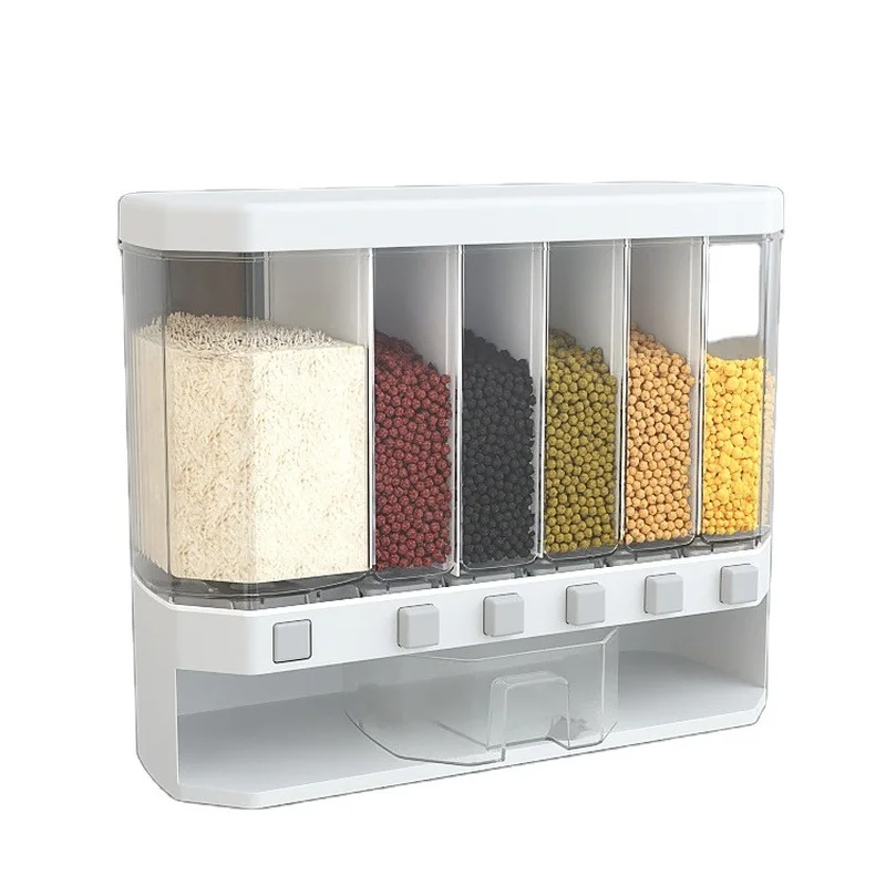 

Automatic Plastic Cereal Dispenser Storage Box Food Tank Rice Container Organizer Grain Storage Cans Kitchen Food Storage Tool