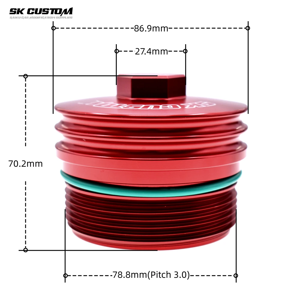 

Корпус масляного фильтра SK CUSTOM из кованого алюминия для Mercedes-Benz A160 B180 C200 E300 GLC 250 SLK260 M270 M274 M260 M264