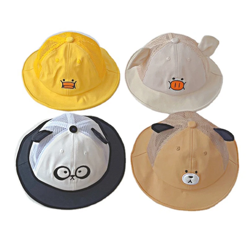 

Summer Baby Bucket Hat Cartoon Sunscreen Hat Cotton Newborn Hat Baby Girl Hats Beach Caps Sun Hat Kids Accessorie 1-4 Years