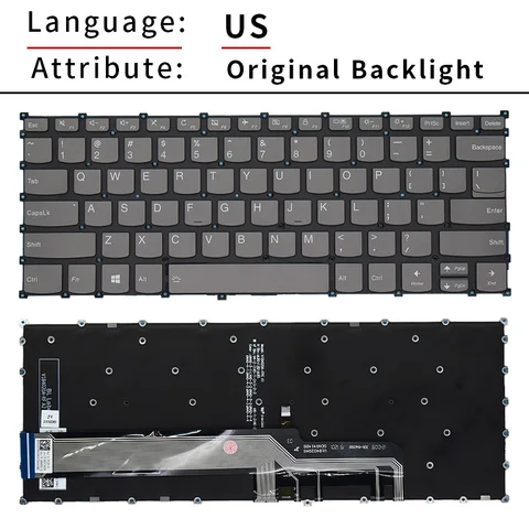 Русская американская клавиатура для Lenovo Ideapad S540-14IWL S540-14IML S540-14API S550-14 YOGA 340-14 540S-14 AIR 14 2019, ноутбук с подсветкой