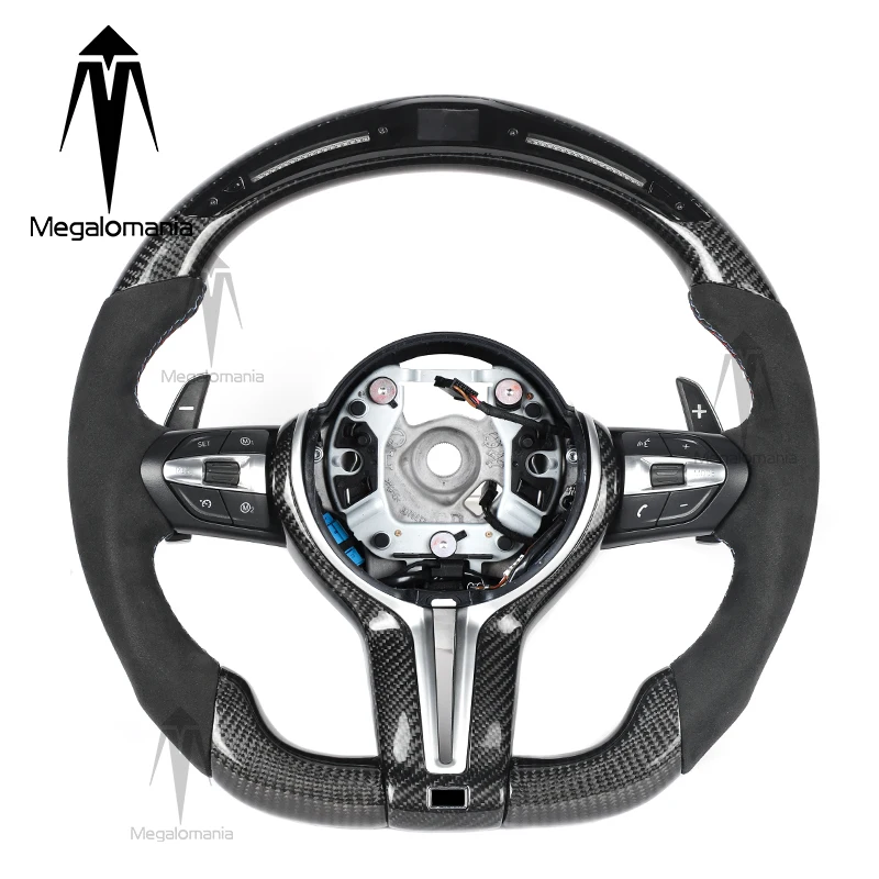 Фото Руль из углеродного волокна со светодиодной подсветкой для BMW F32 F16 F15 F26 F25 F34 F30 F22 F44 F86 F85 M2 M3 M4 M5 M6 M8 X3M X4M X5M X6M X7M X5 X3 №1
