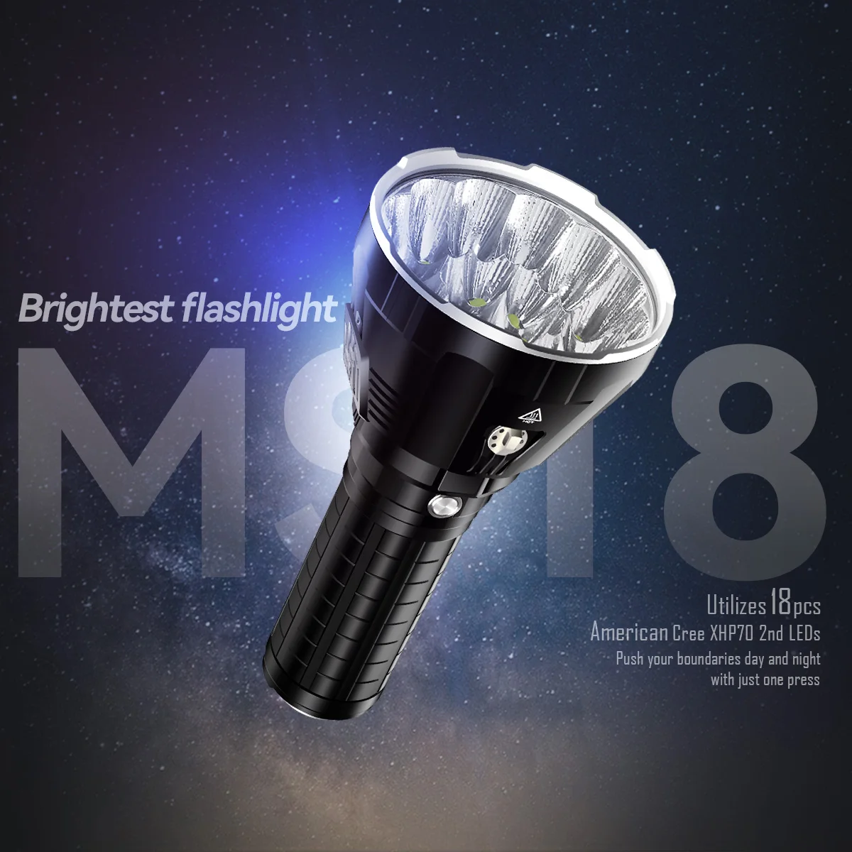 

IMALENT MS18 Flashlight 100000 Lumens Rechargeable Emergency Lantern Cree XHP70.2 Led Strong Power Camping Hunting Outdoor Torch