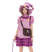 lady cute maid costume cosplay costume french candy kitchen girl game uniform retro purple lady christmas anime costume new