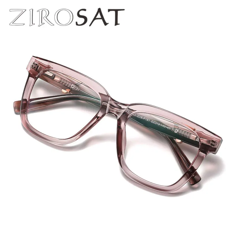 Очки ZIROSAT BC911 ультралегкие квадратные оптические ретро-очки для близорукости TR90 с