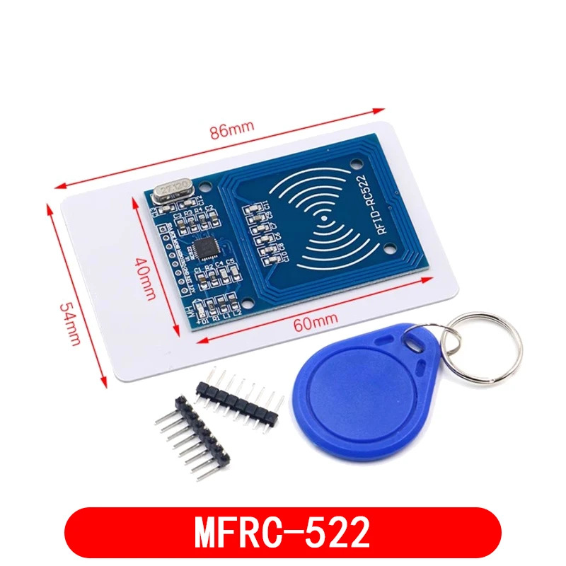 Фото NFC RFID-модуль RC522 MFRC-522 PN532 RDM6300 Комплекты S50 13,56 МГц 125 кГц 6 см с тегами SPI Запись и чтение для arduino uno 2560 №5