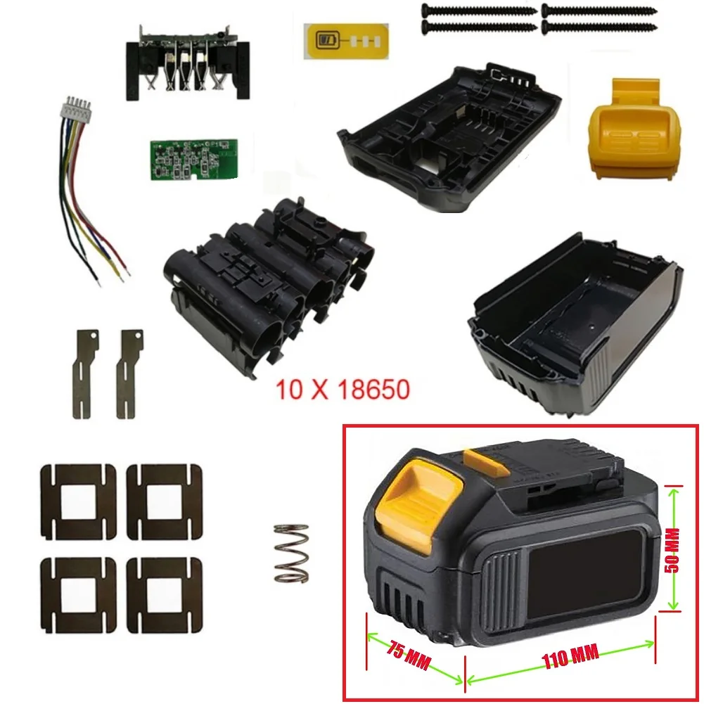 Battery Organiser Battery Case 10 Core Component Without Battery Core Stable Performance Assemble Batteries Pack